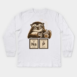 Chemistry Sloth Discovered Nap Kids Long Sleeve T-Shirt